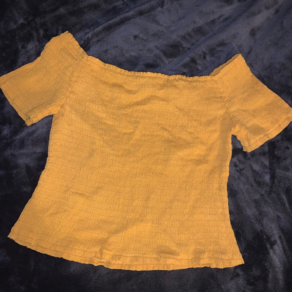 Smocked yellow top!